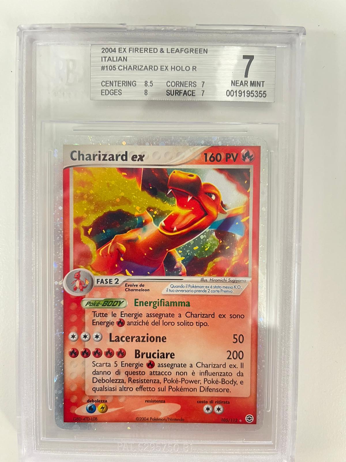 Charizard EX Rosso Fuoco e Verde Foglia ITA BGS 7