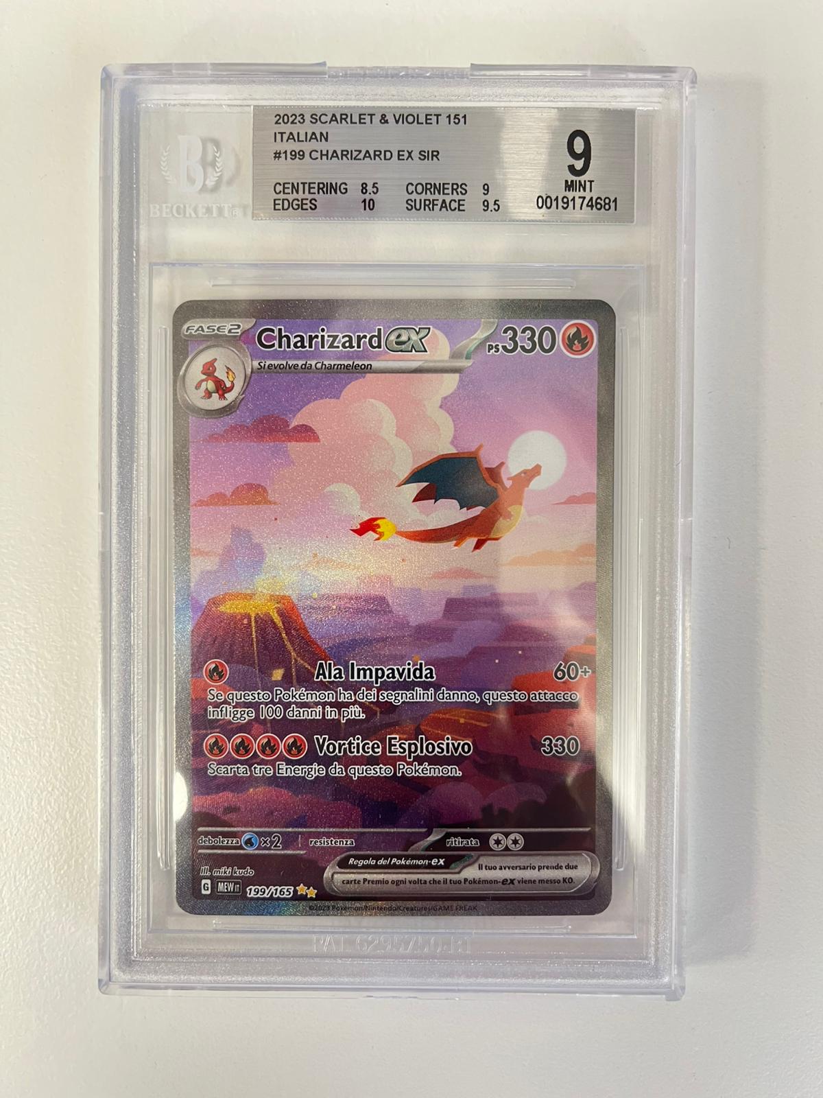 Charizard Ex Special Illustration Rare 151 ITA BGS 9