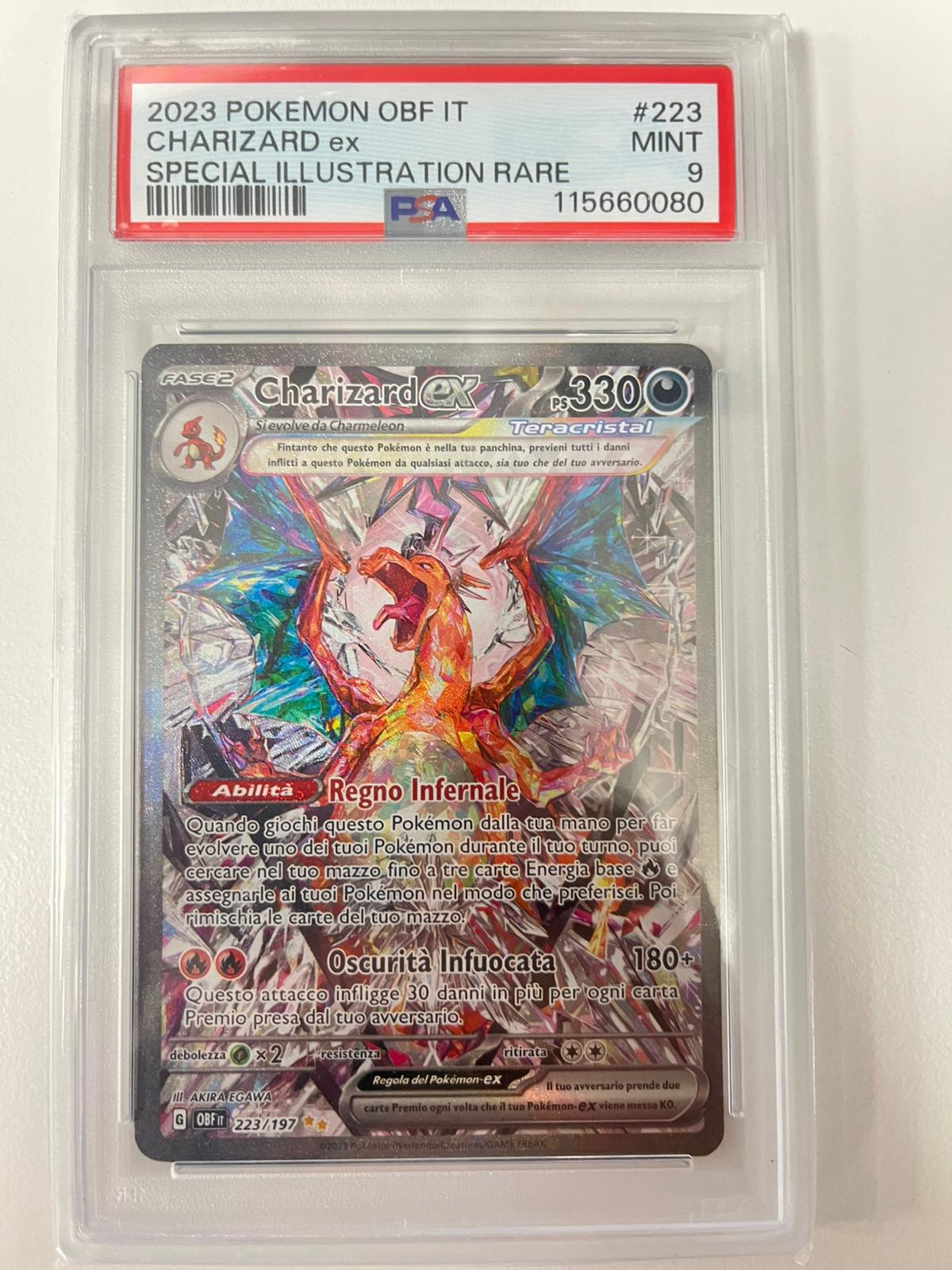 Charizard Ex Special Illustration Rare Ossidiana Infuocata ITA PSA 9