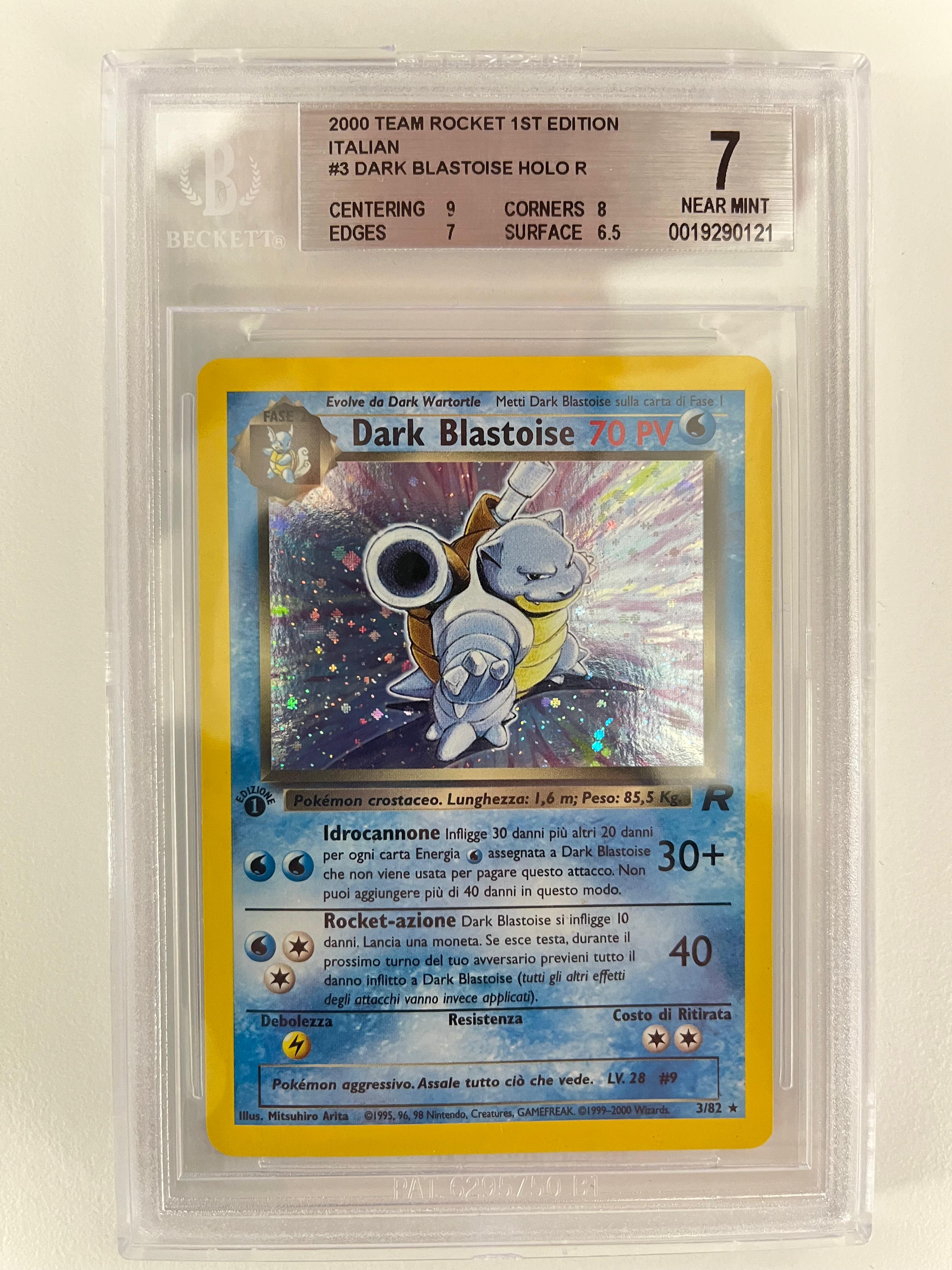 Dark Blastoise 1st Edition Holo Team Rocket ITA BGS 7