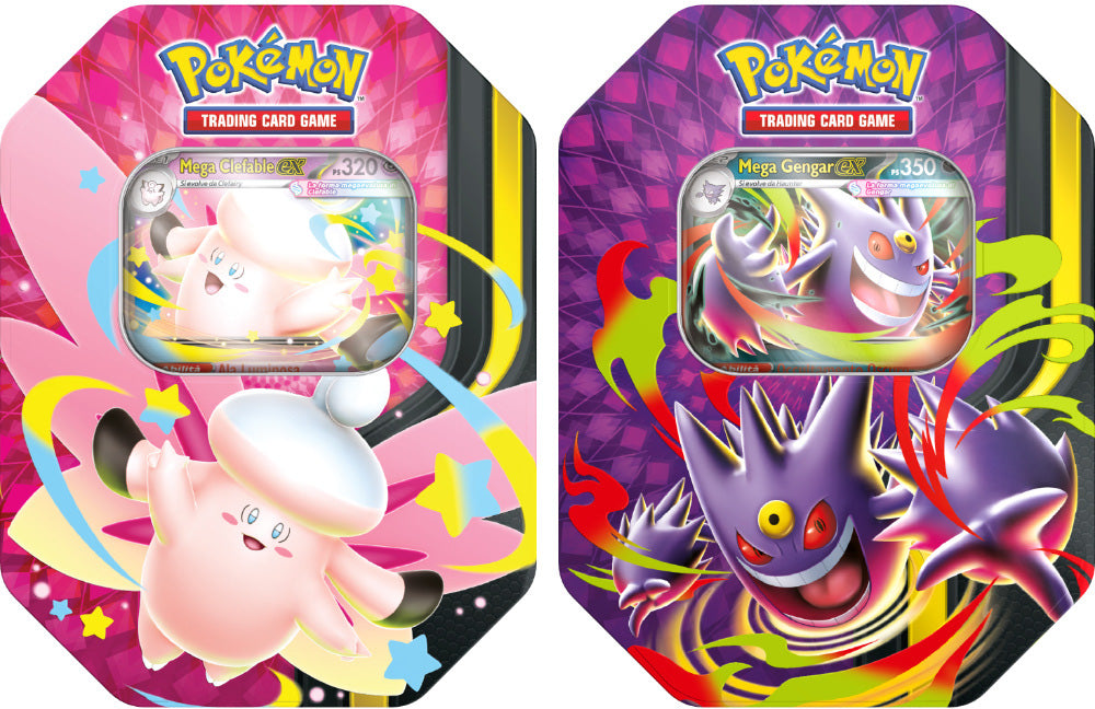 Duo Tin da Collezione Chiarodiluna: Mega Gengar-ex e Mega Clefable-ex (ITA)