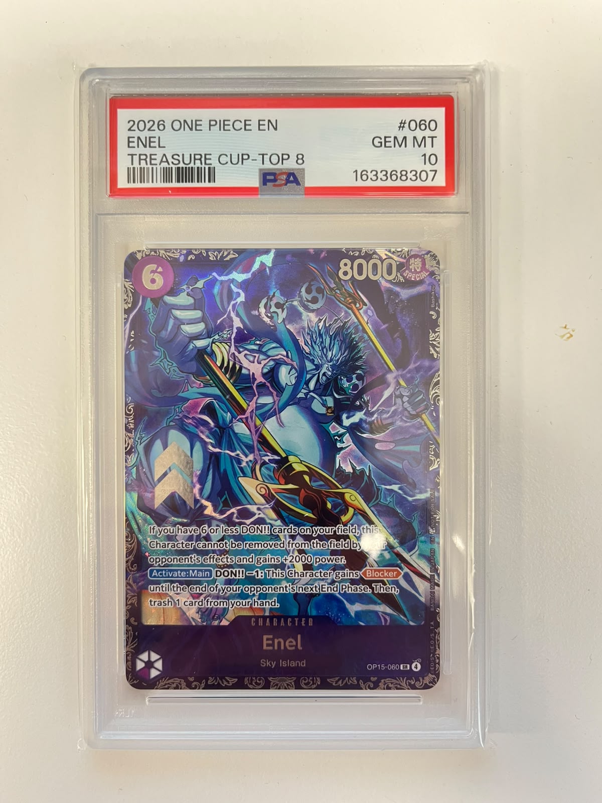 Enel Treasure Cup Top 8 Prize OP15-060 ENG PSA 10