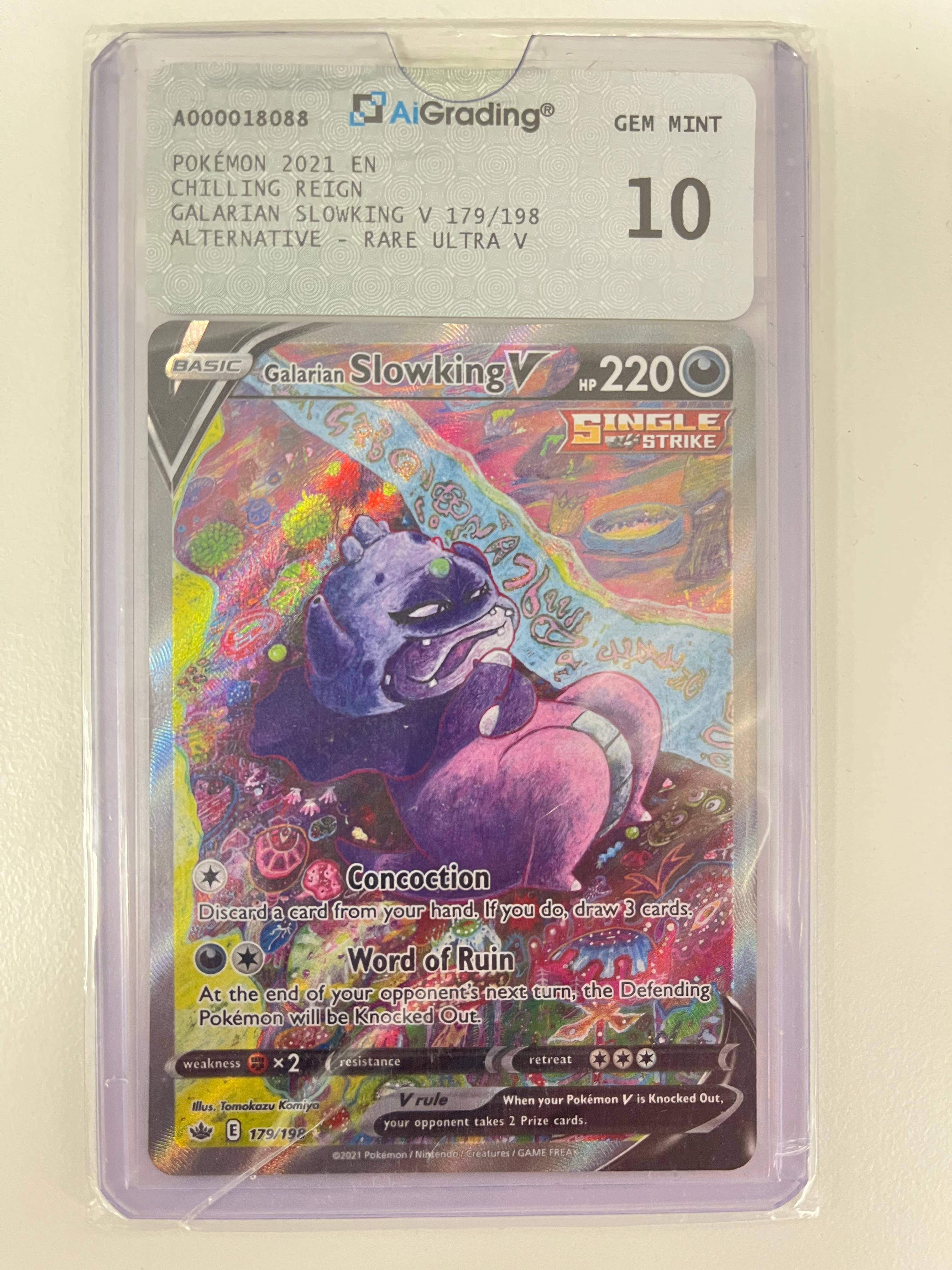 Galarian Slowking V Chilling Rain ENG AIGrading 10