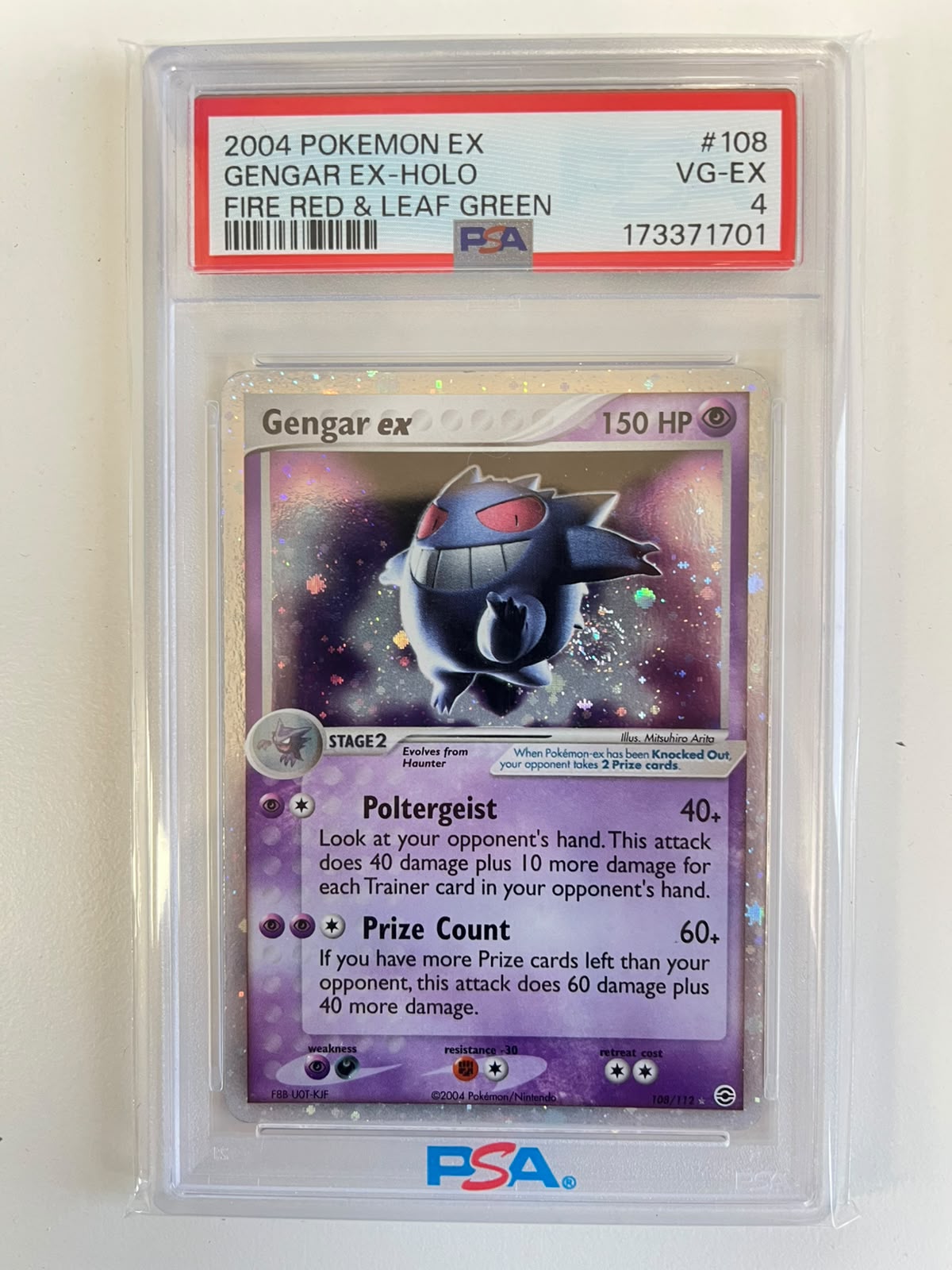 Gengar Ex Fire Red & Leaf Green ENG PSA 4