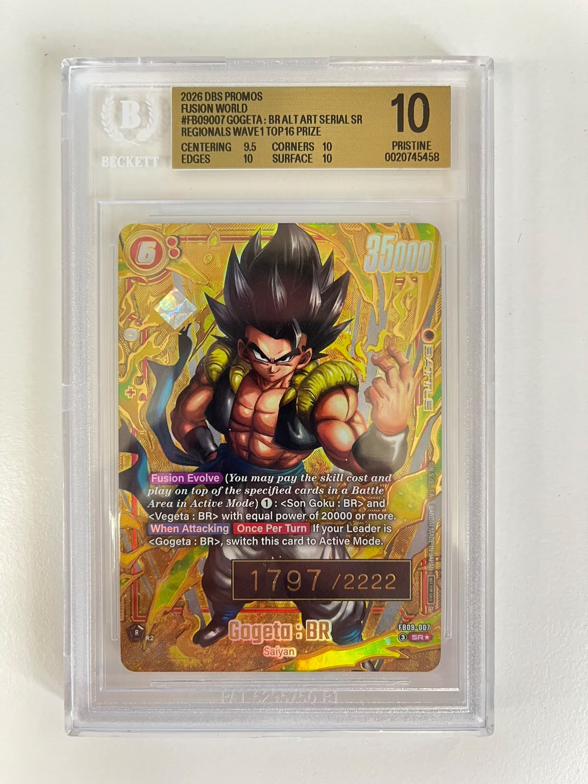 Gogeta:BR FB09-007 Regional Top 16 Serial ENG BGS 10