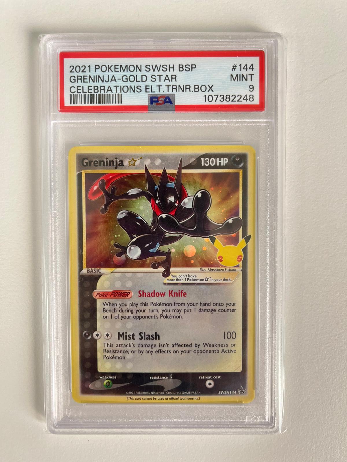 Greninja Gold Star Celebrations ETB Promo ENG PSA 9