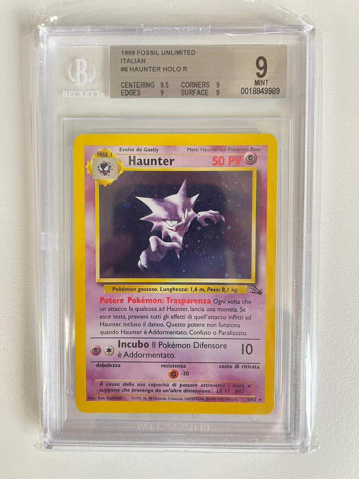 Haunter Fossil Holo Unlimited ITA BGS 9