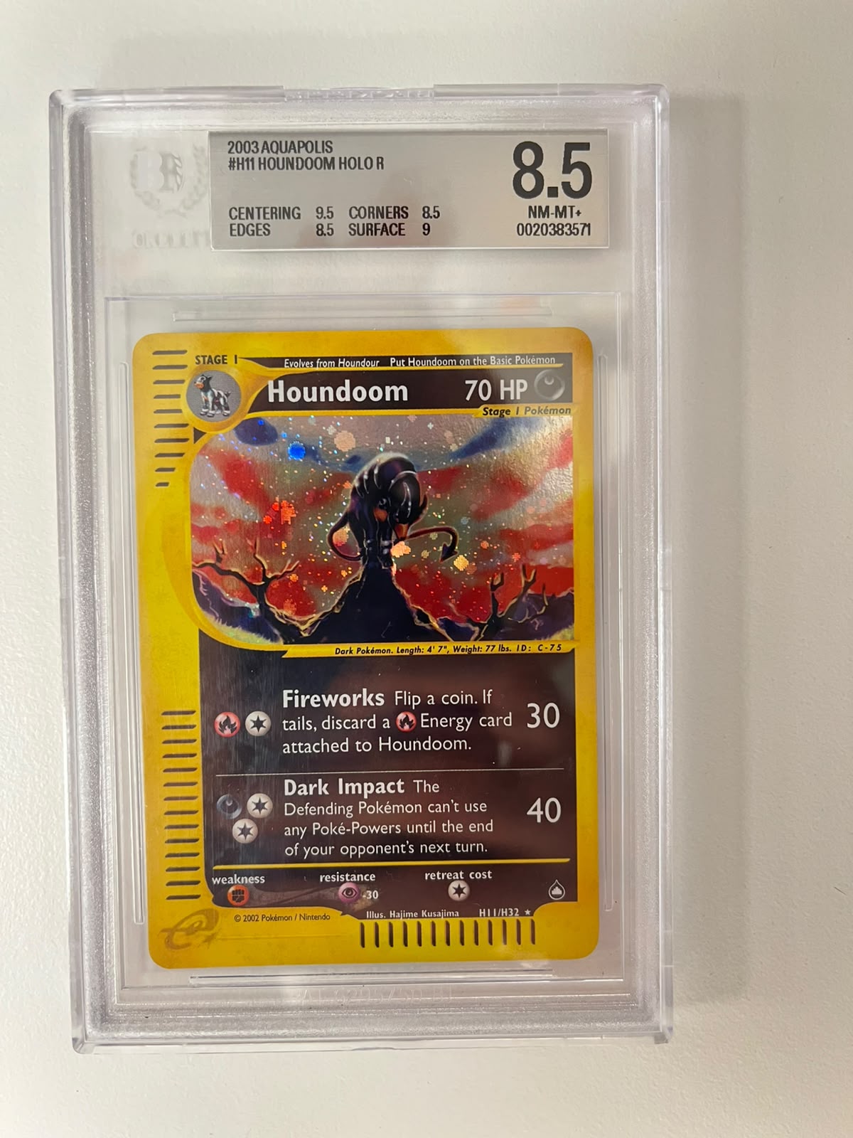 Houndoom Holo Aquapolis ENG BGS 8.5
