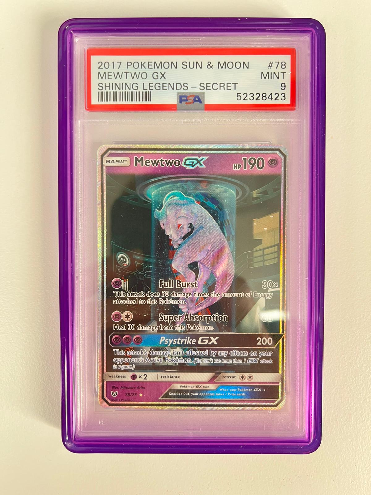 Mewtwo GX Shining Legends ENG PSA 9