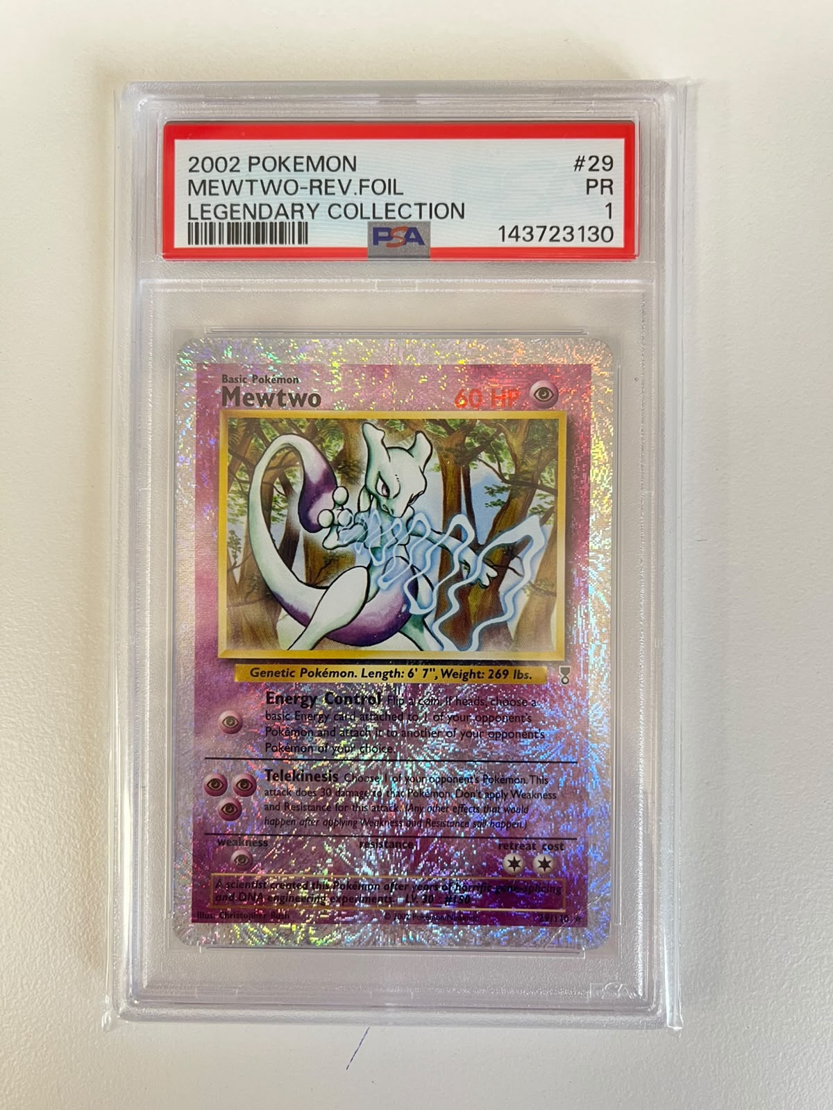 Mewtwo Reverse Holo Legendary Collection ENG PSA 1