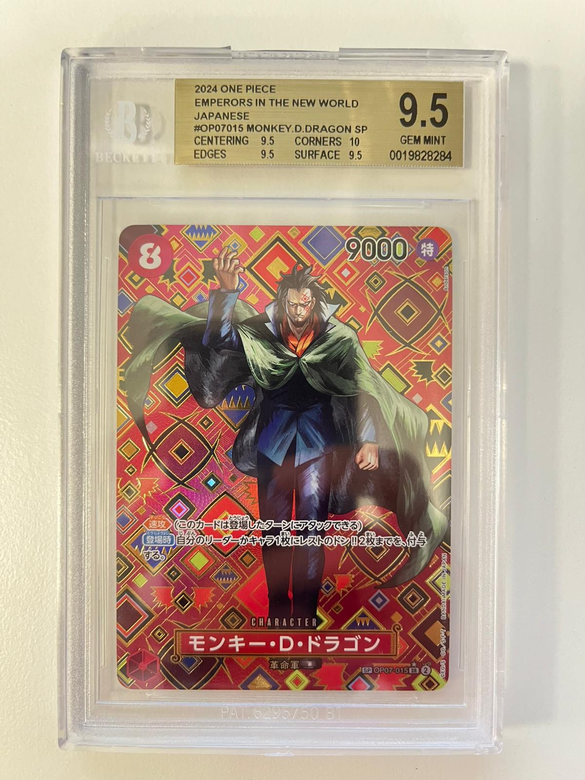Monkey.D.Dragon Mosaic Rare OP07-015 JAP BGS 9.5