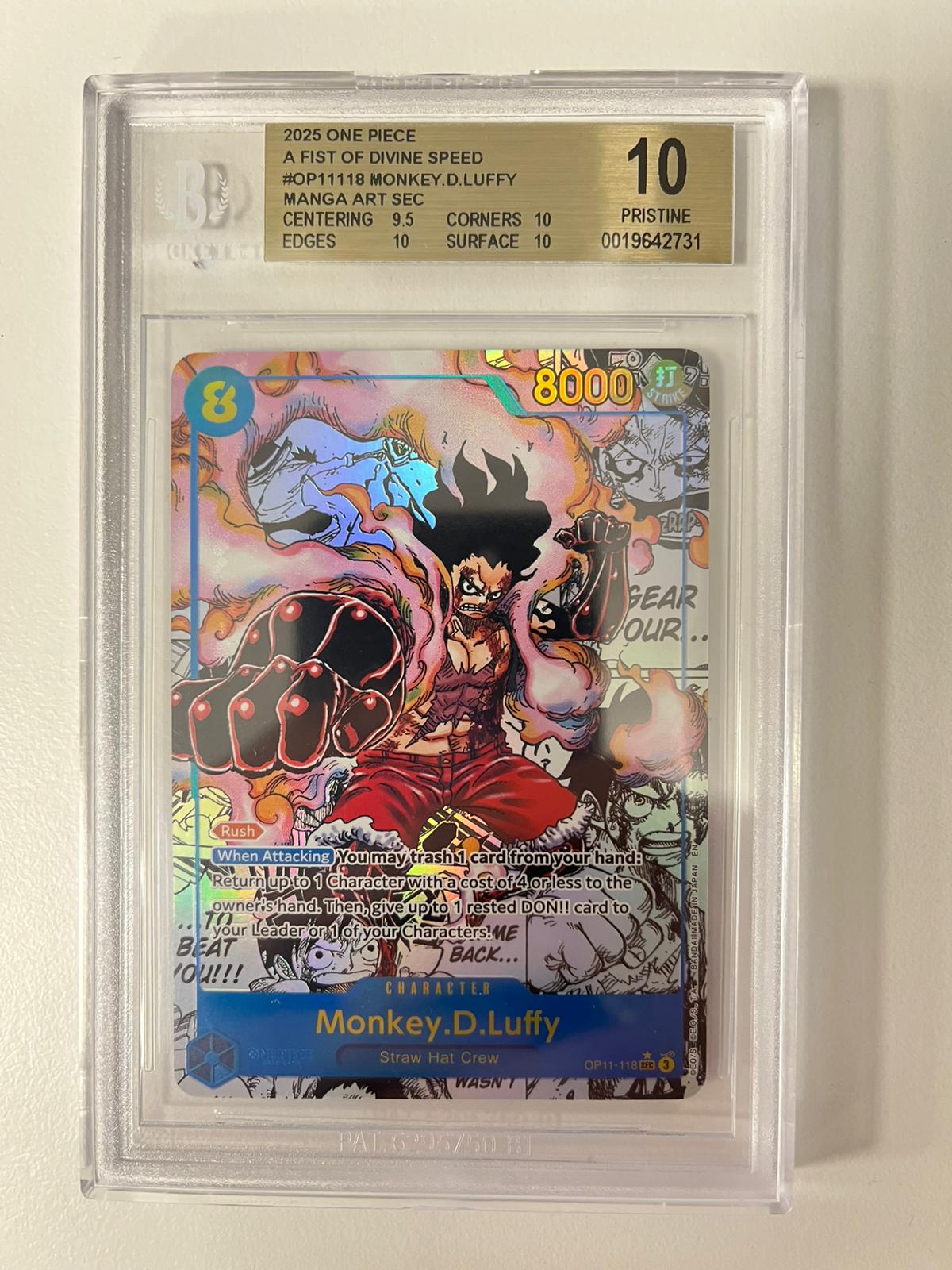 Monkey.D.Luffy Manga Rare OP11-118 ENG BGS 10