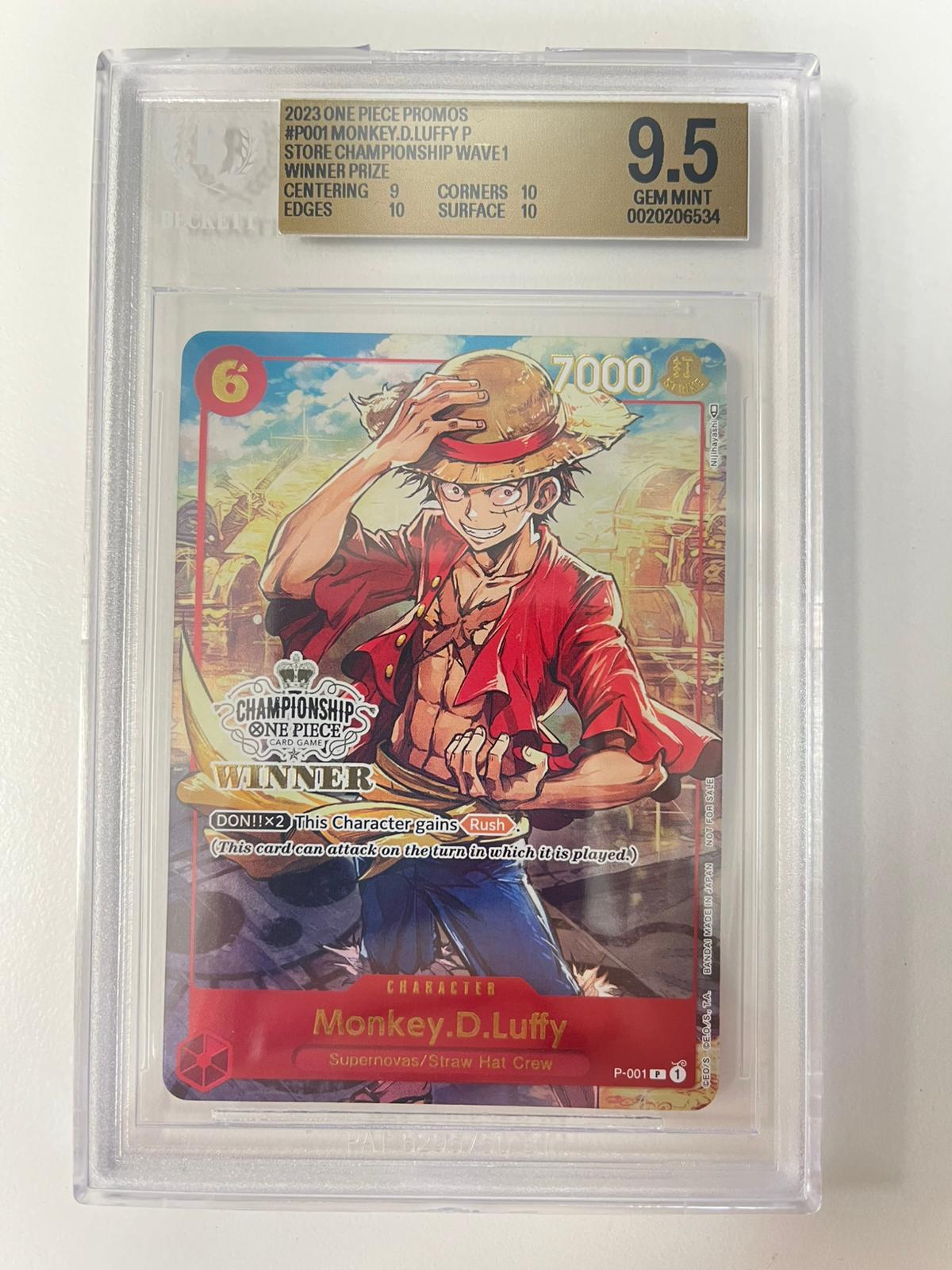 Monkey.D.Luffy Store Championship Winner P-001 ENG BGS 9.5