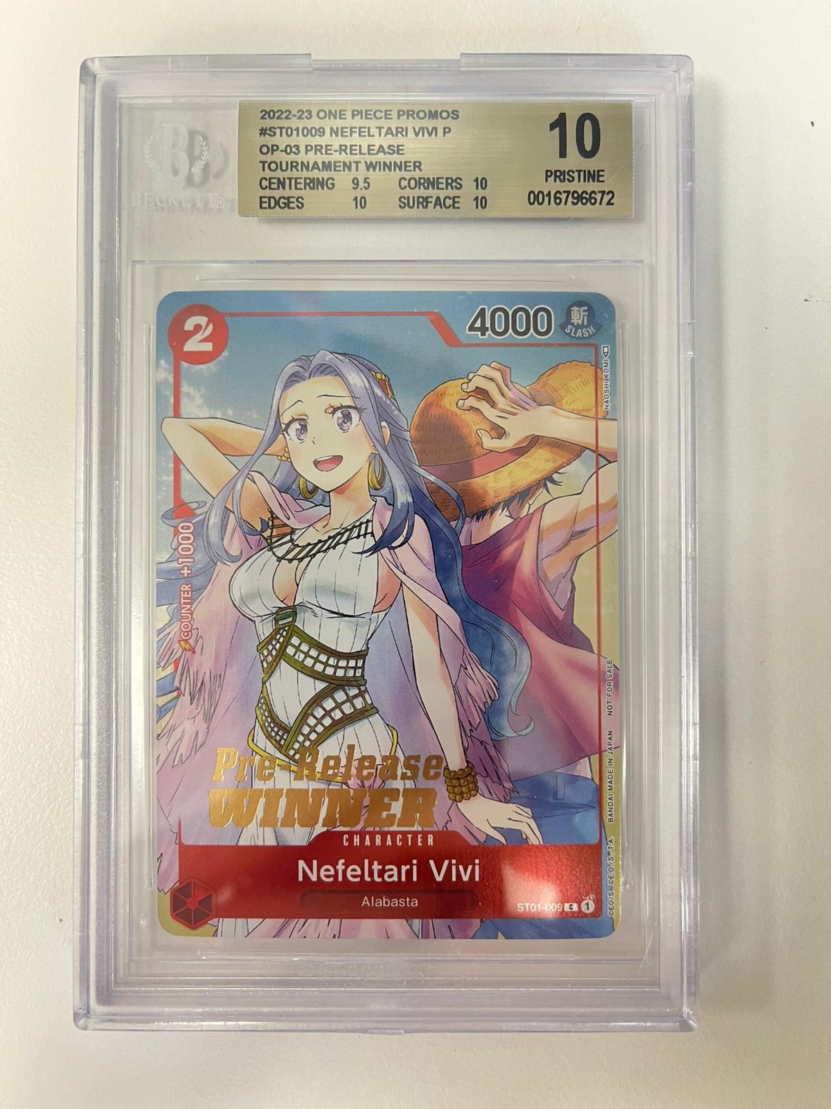 Nefertari Vivi OP03 Pre-Release Winner ST01-009 ENG BGS 10