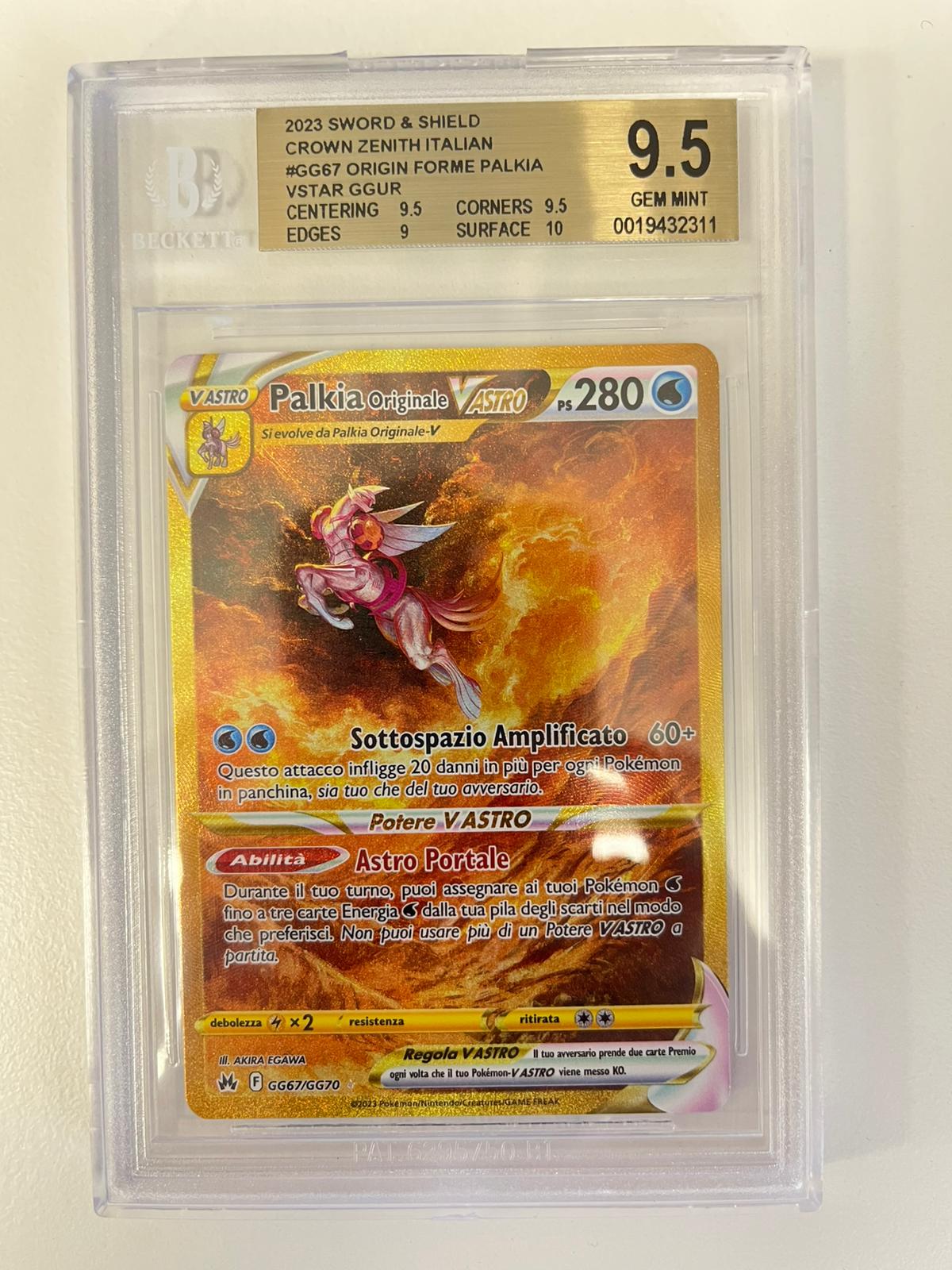 Palkia Originale Vastro Gold Zenit Regale ITA BGS 9.5