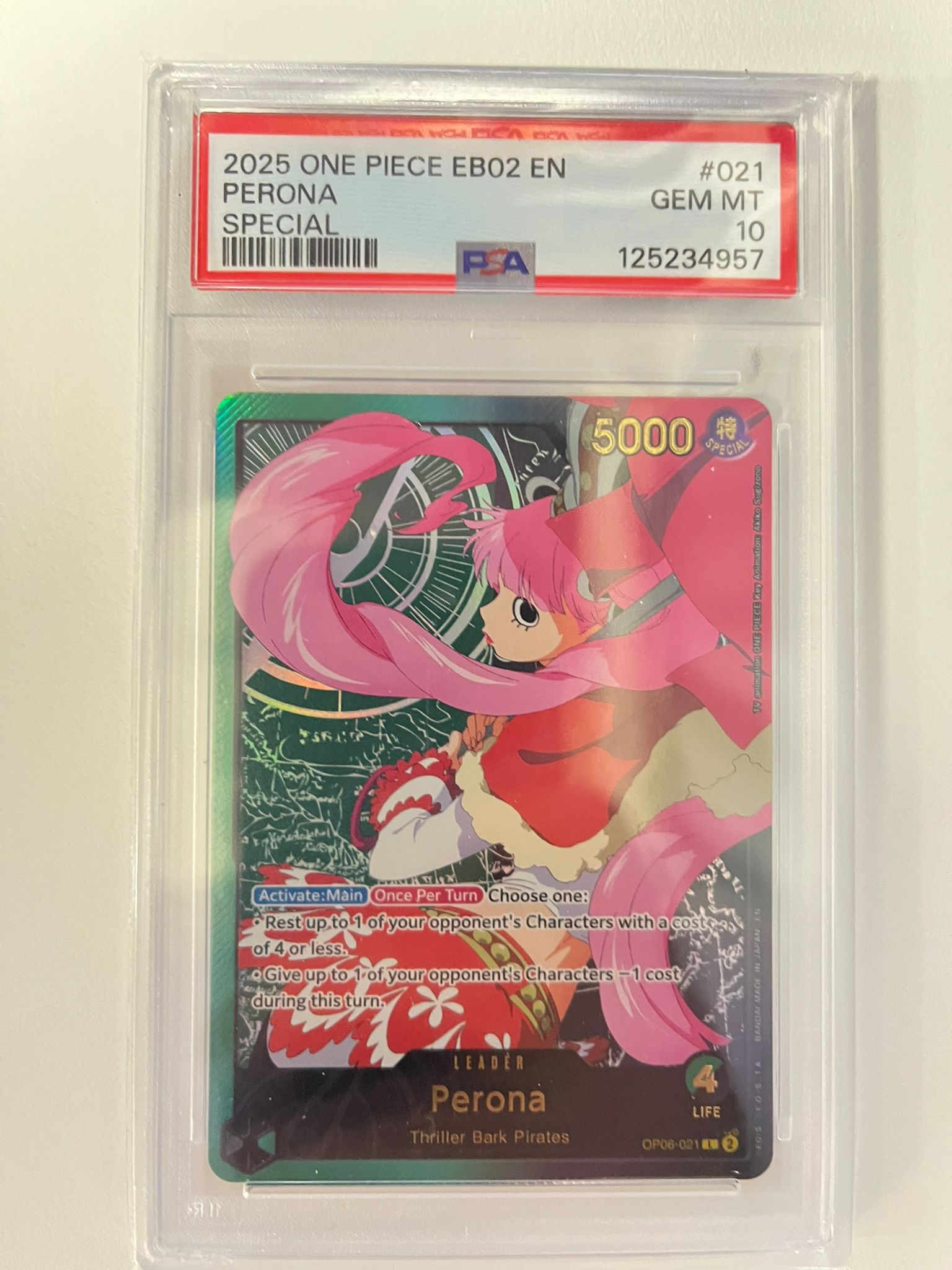 Perona Gold Leader EB02/OP06-021 ENG PSA 10