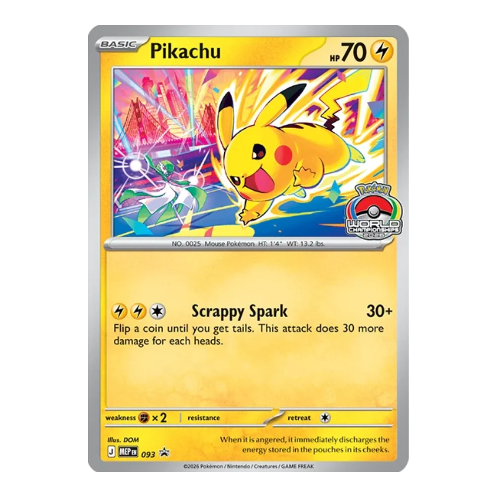 Pokemon - Pikachu 133/M-P World Championships 2026 Promo (JAP)