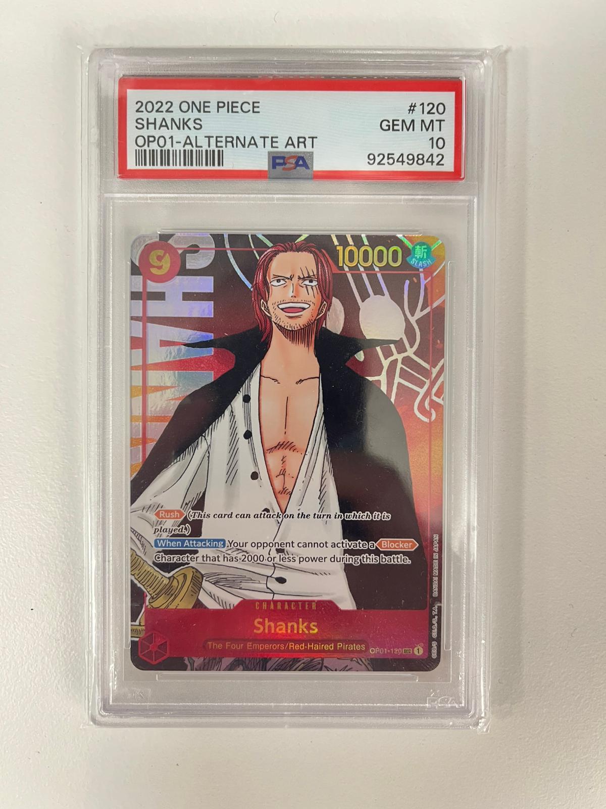 Shanks Alt Art OP01-120 ENG PSA 10
