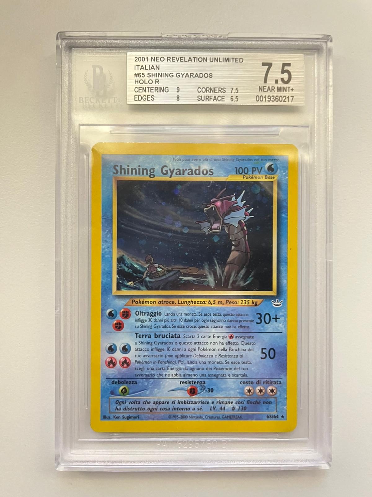 Shining GyaradosNeo Revelation Unlimited ITA BGS 7.5