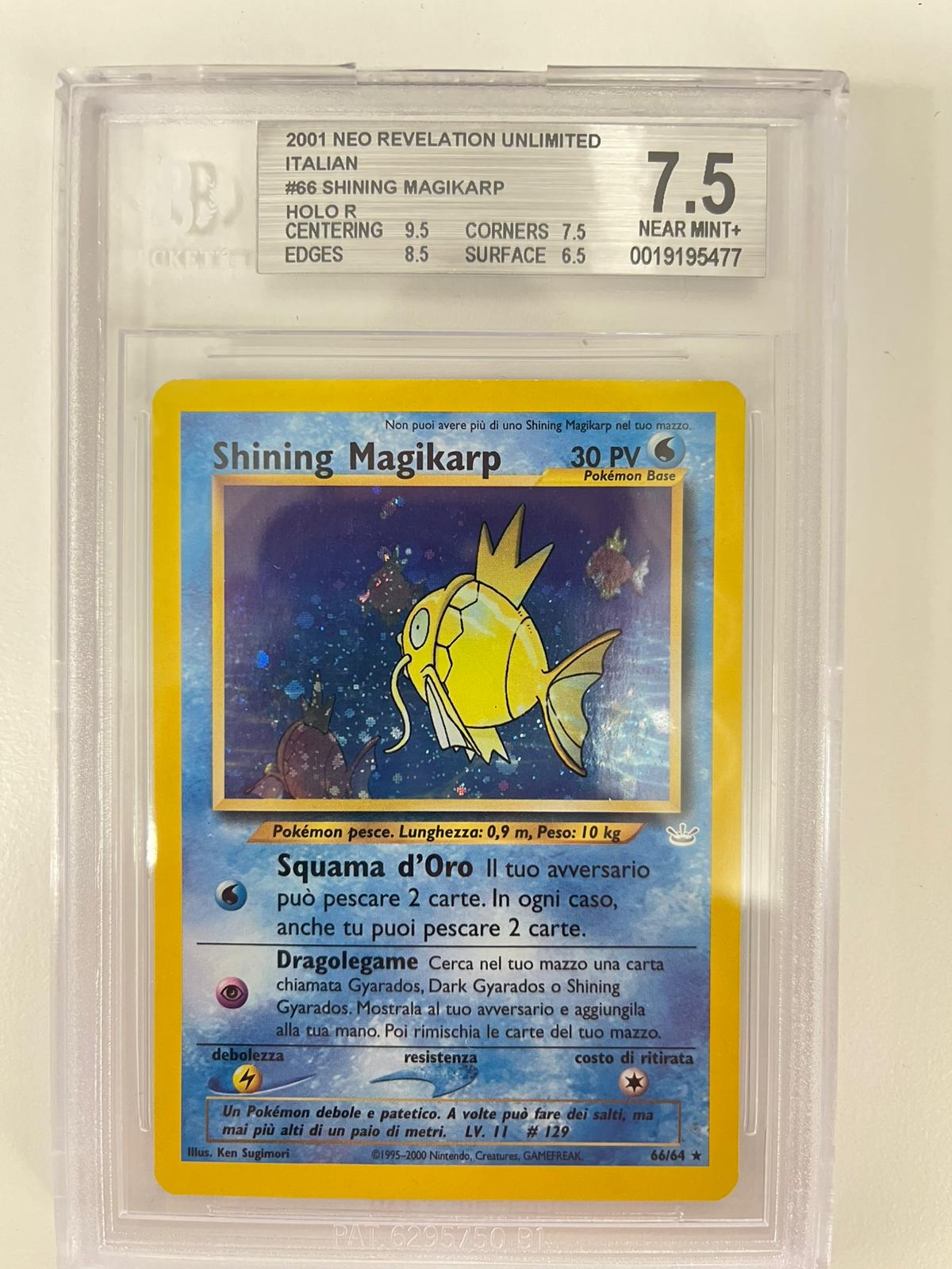 Shining Magikarp Neo Revelation Unlimited ITA BGS 7.5