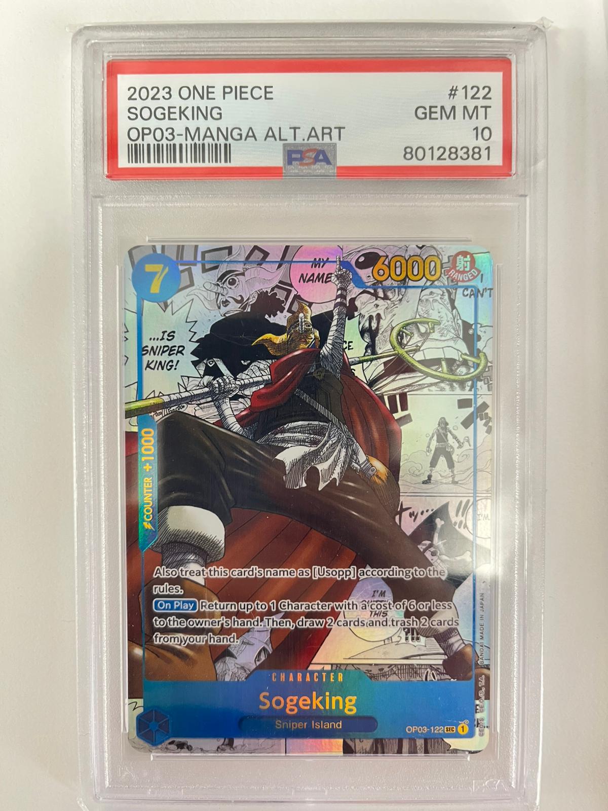 Sogeking Manga Rare OP03-122 ENG PSA 10