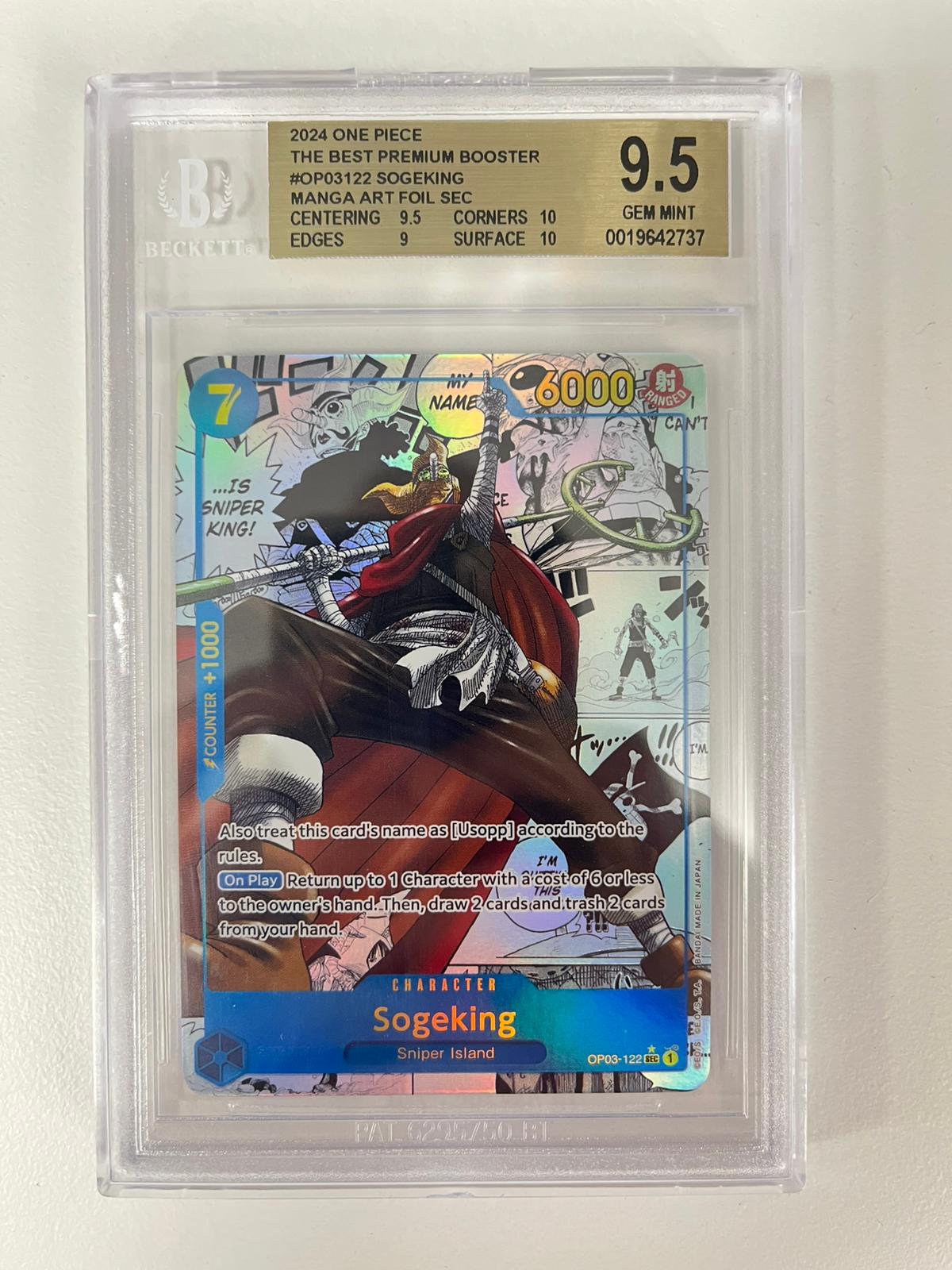Sogeking Manga Rare PRB01/OP03-122 ENG BGS 9.5