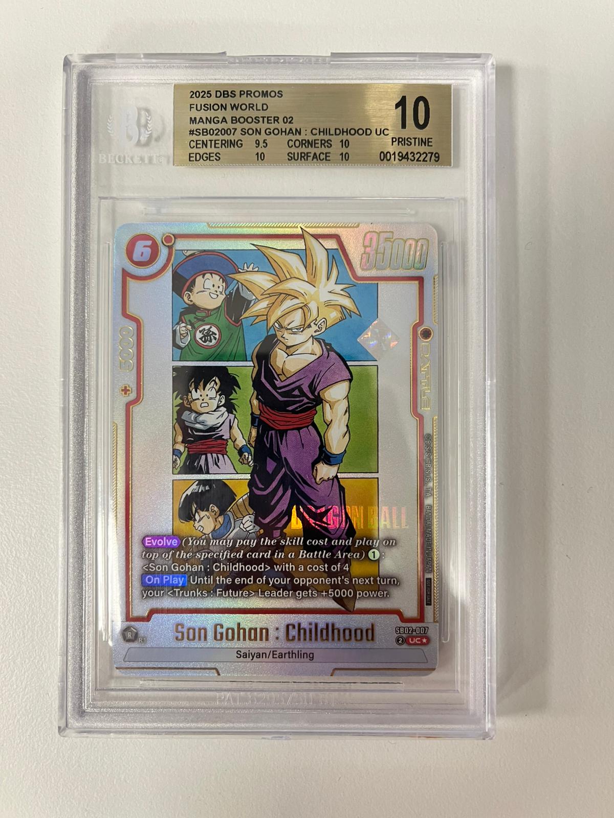 Son Gohan: Childhood SB02-007 Ultimate Battle Winner Promo ENG BGS 10