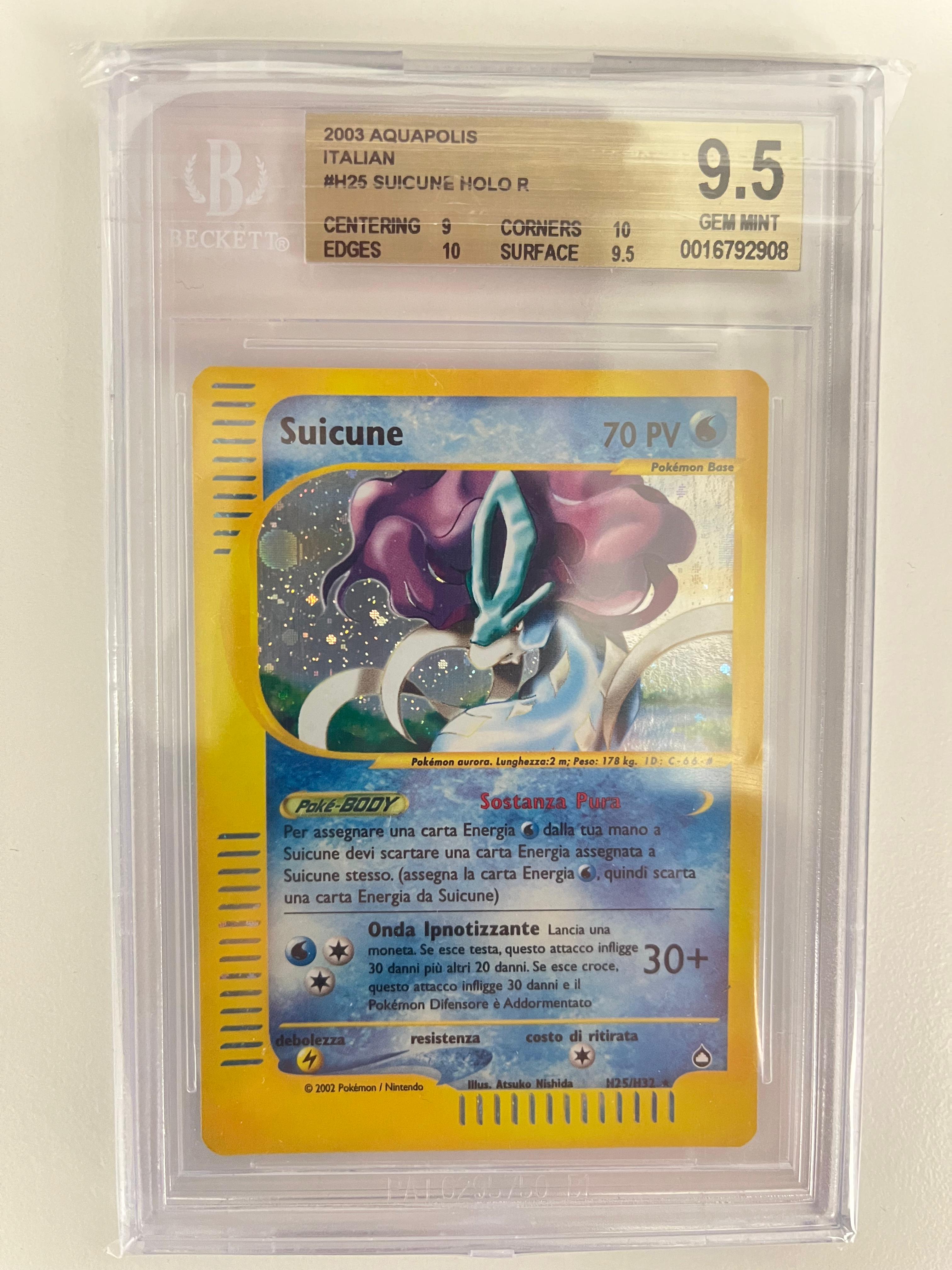 Suicune Holo Aquapolis ITA BGS 9.5
