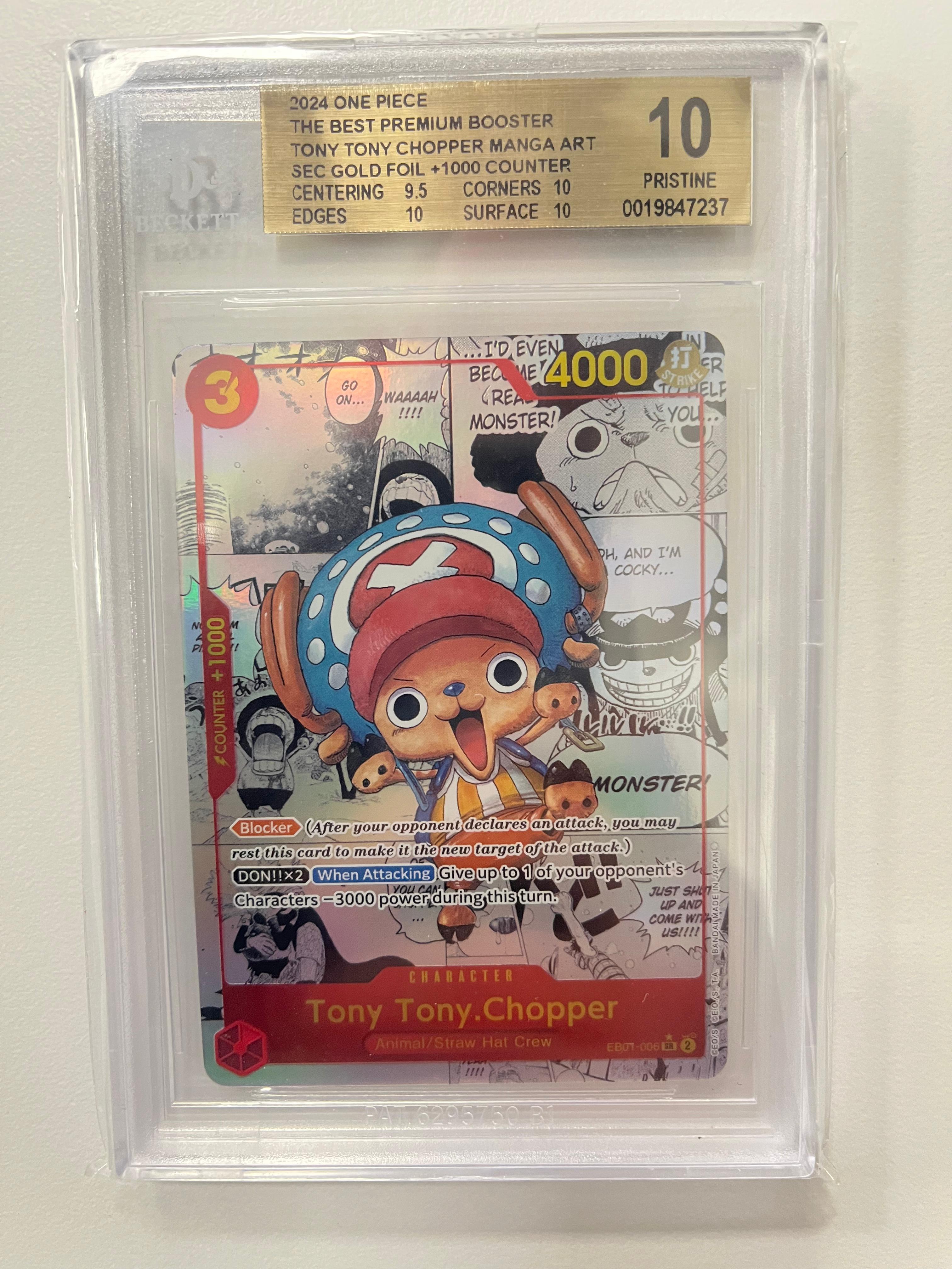 Tony Tony Chopper Manga Rare PRB01/EB01-006 ENG BGS 10