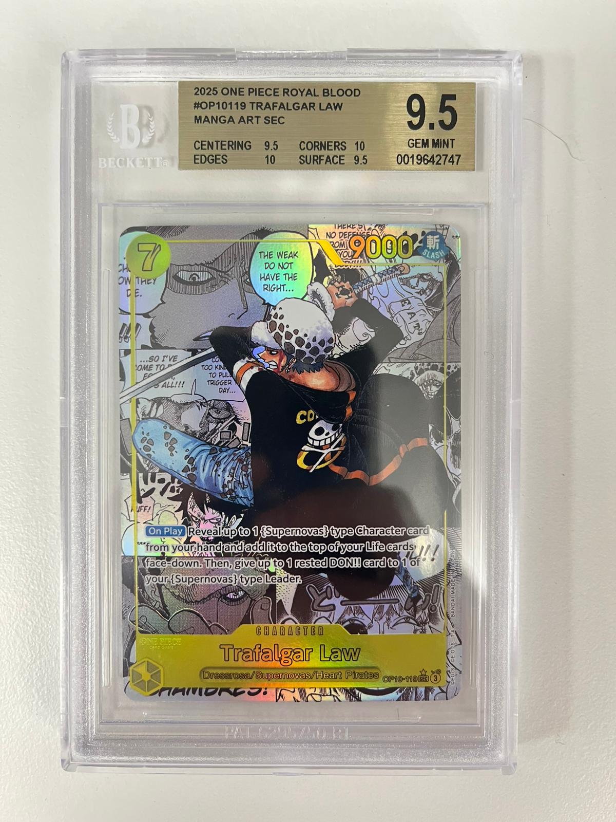 Trafalgar Law Manga Rare OP10-119 ENG BGS 9.5