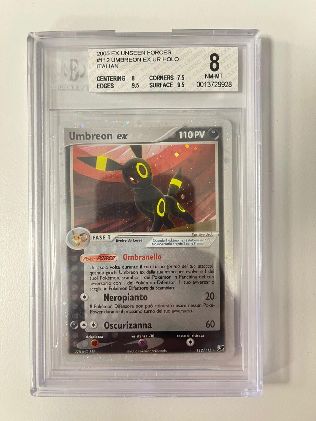 Umbreon Ex Unseen Forces ITA BGS 8