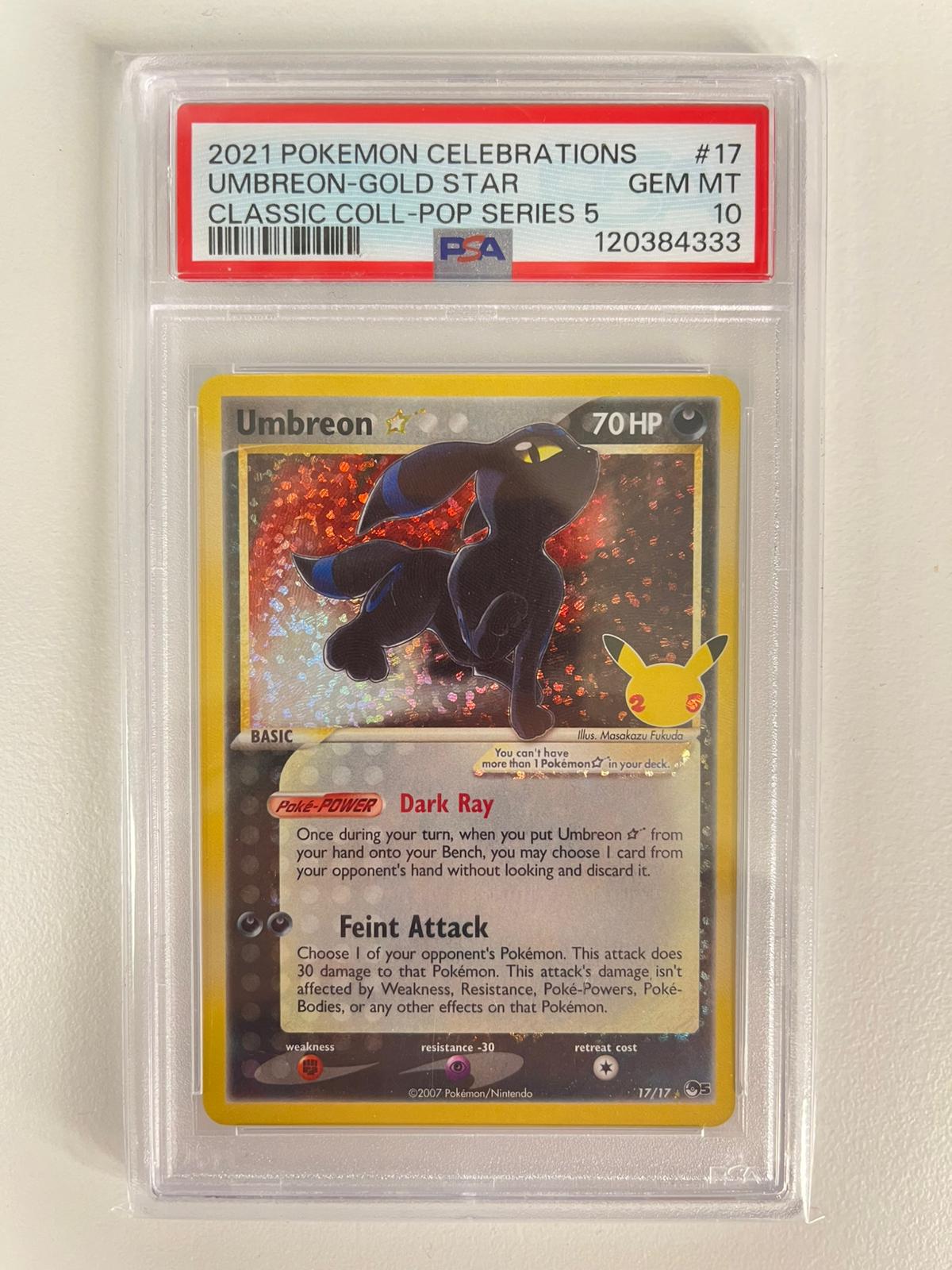 Umbreon Gold Star Celebrations ENG PSA 10