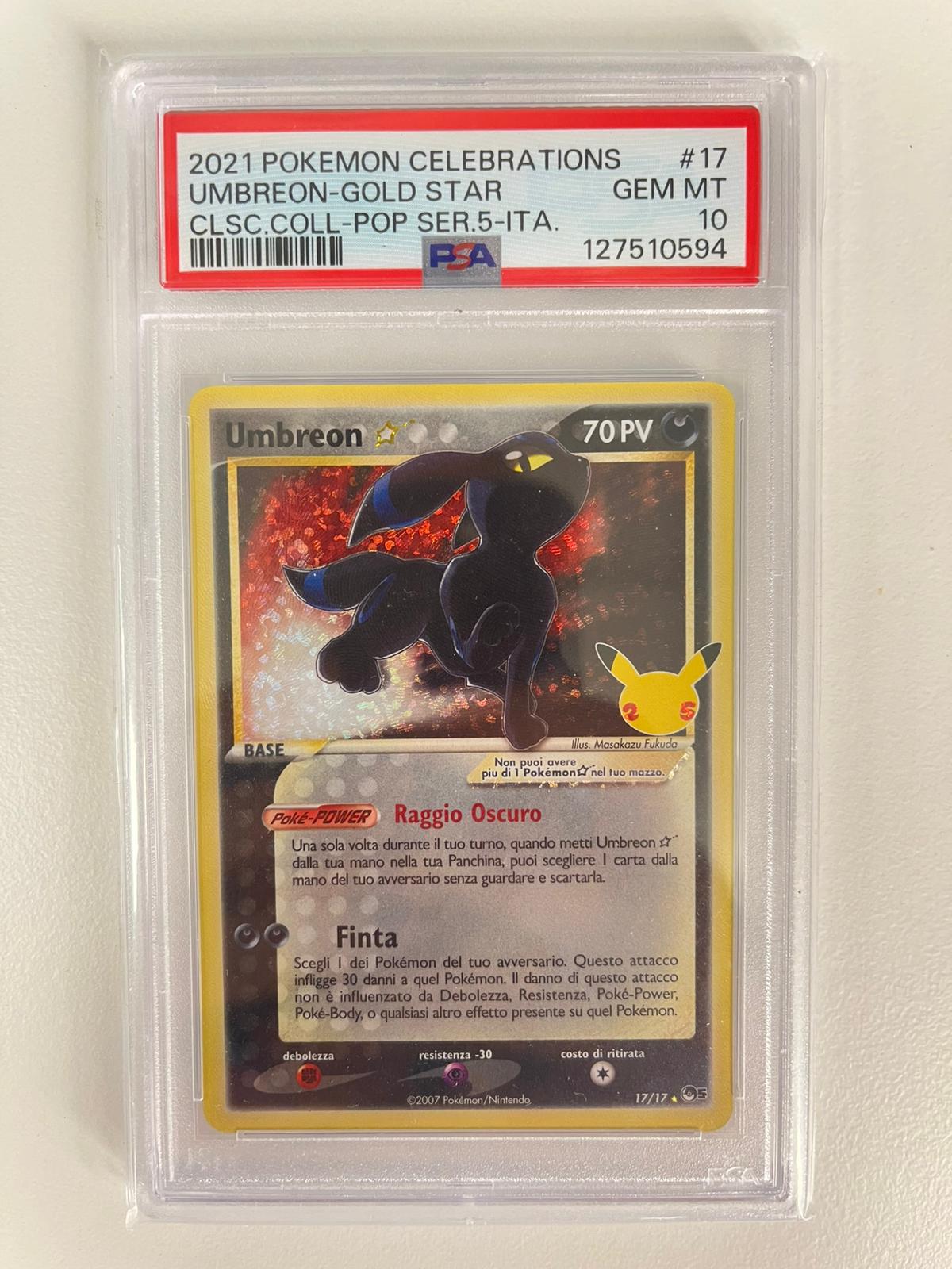 Umbreon Gold Star Granfesta ITA PSA 10