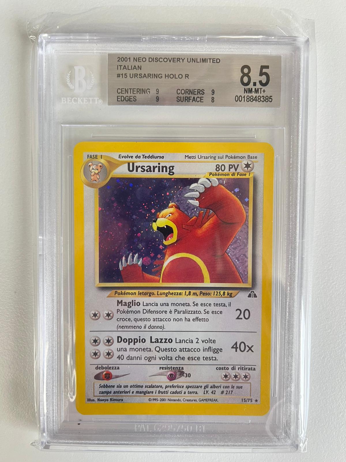 Ursaring Neo Discovery Holo Unlimited ITA BGS 8.5