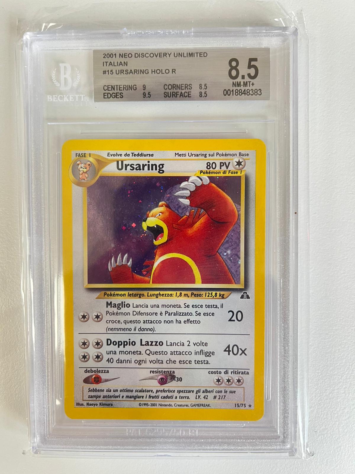 Ursaring Neo Discovery Holo Unlimited ITA BGS 8.5