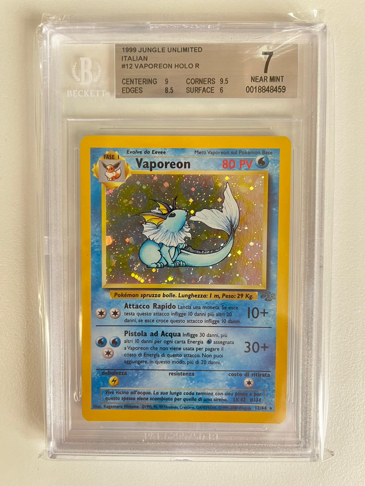 Vaporeon Jungle Holo Unlimited ITA BGS 7