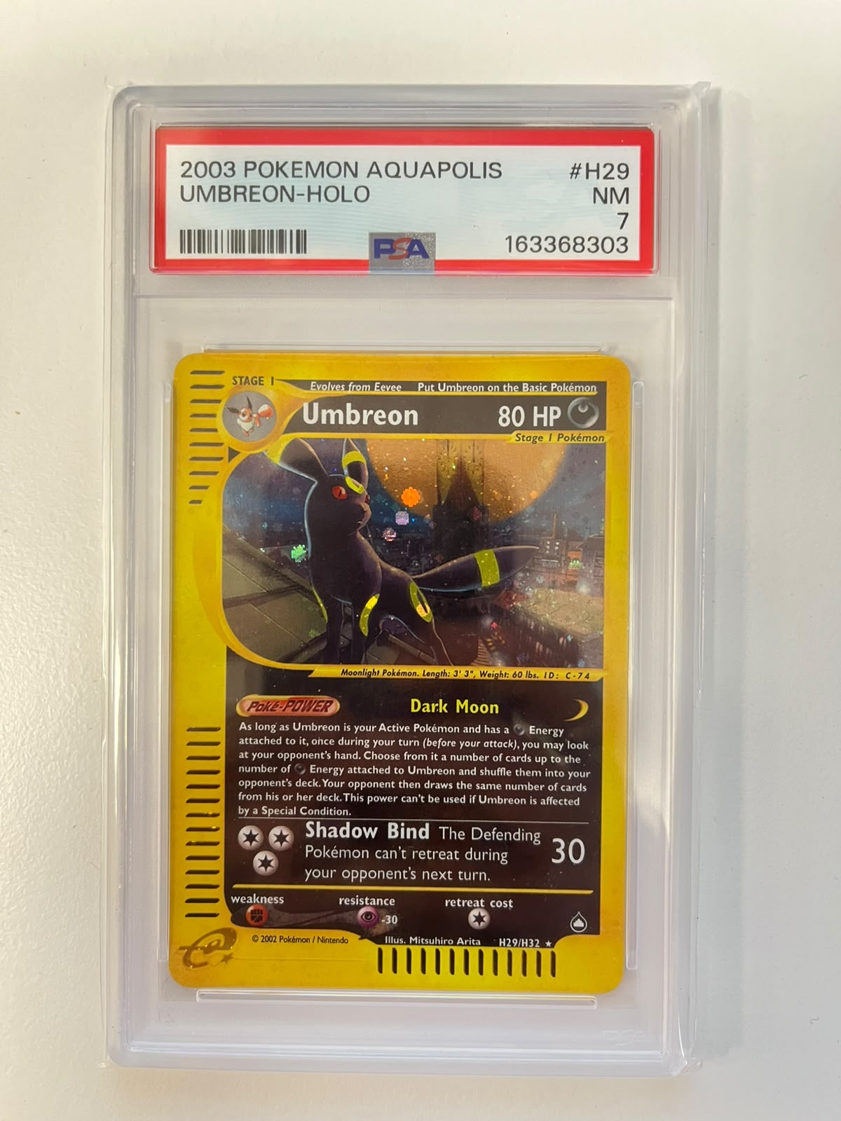 Umbreon Holo Aquapolis ENG PSA 7