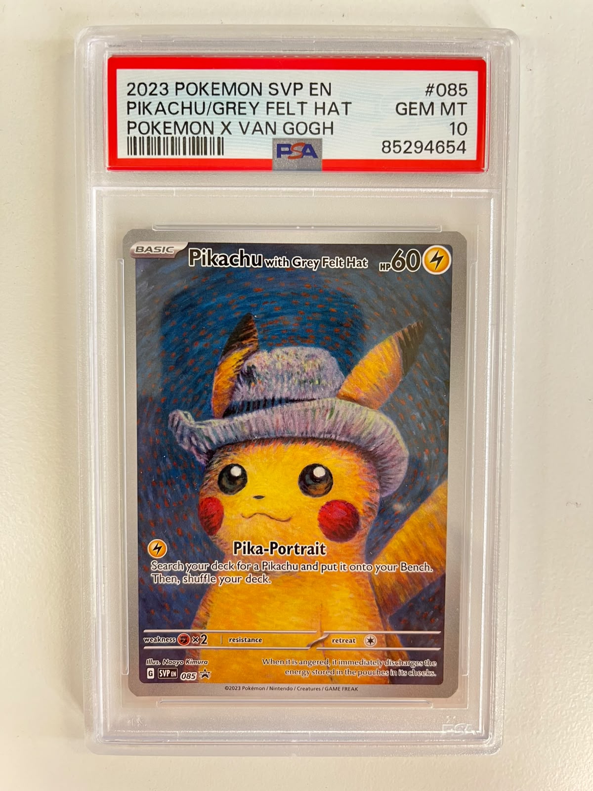 Pikachu Van Gogh SVP 085 ENG PSA 10