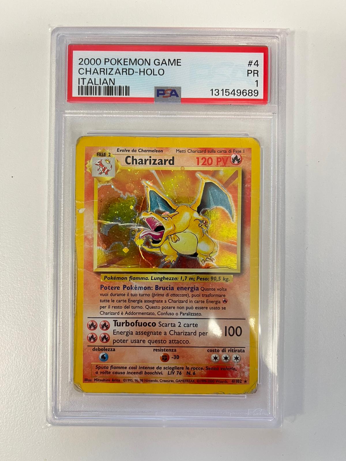 Charizard Set Base ITA PSA 1