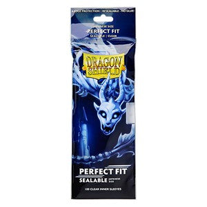 100 Small Dragon Shield Perfect Fit Sealable Sleeves - Clear